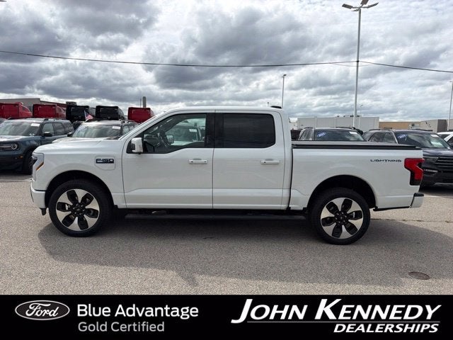 Certified 2025 Ford F-150 Lightning Platinum with VIN 1FT6W7L75SWG03729 for sale in Conshohocken, PA